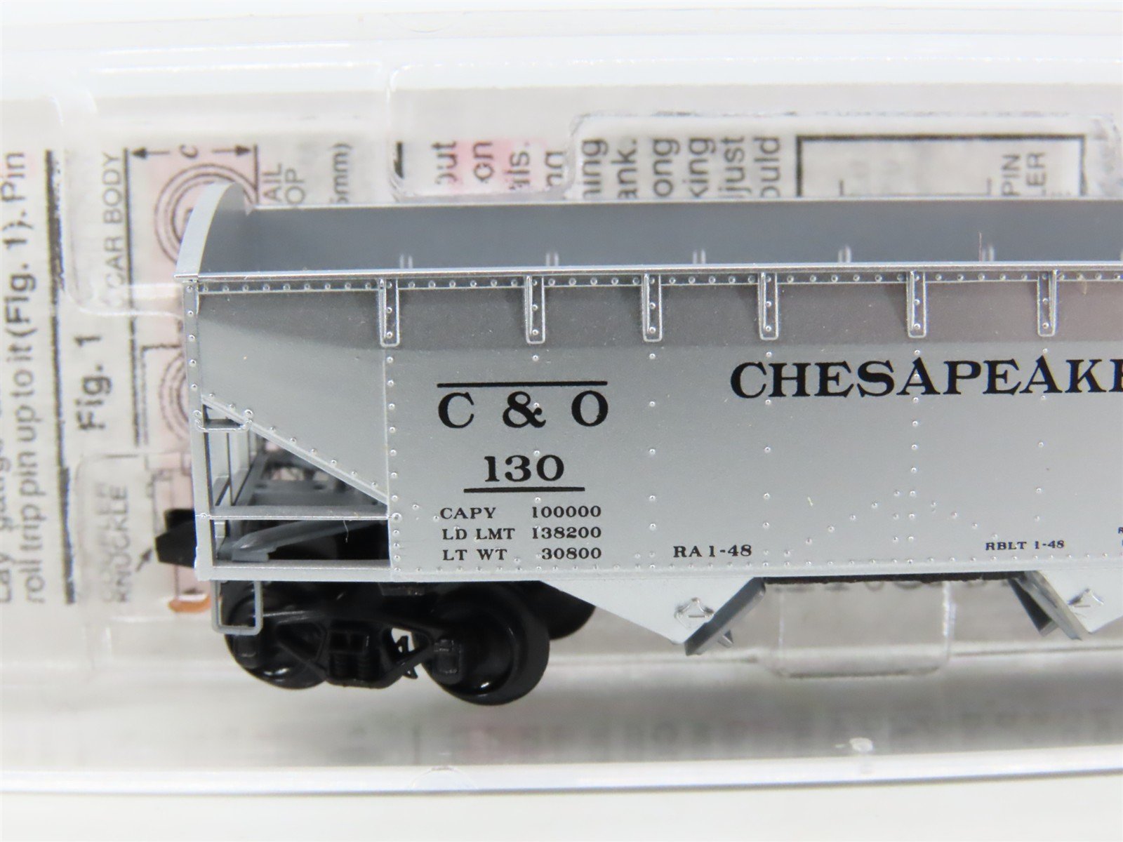 N Scale Micro-Trains MTL 86030 C&O Chesapeake & Ohio 2-Bay Open Hopper #130