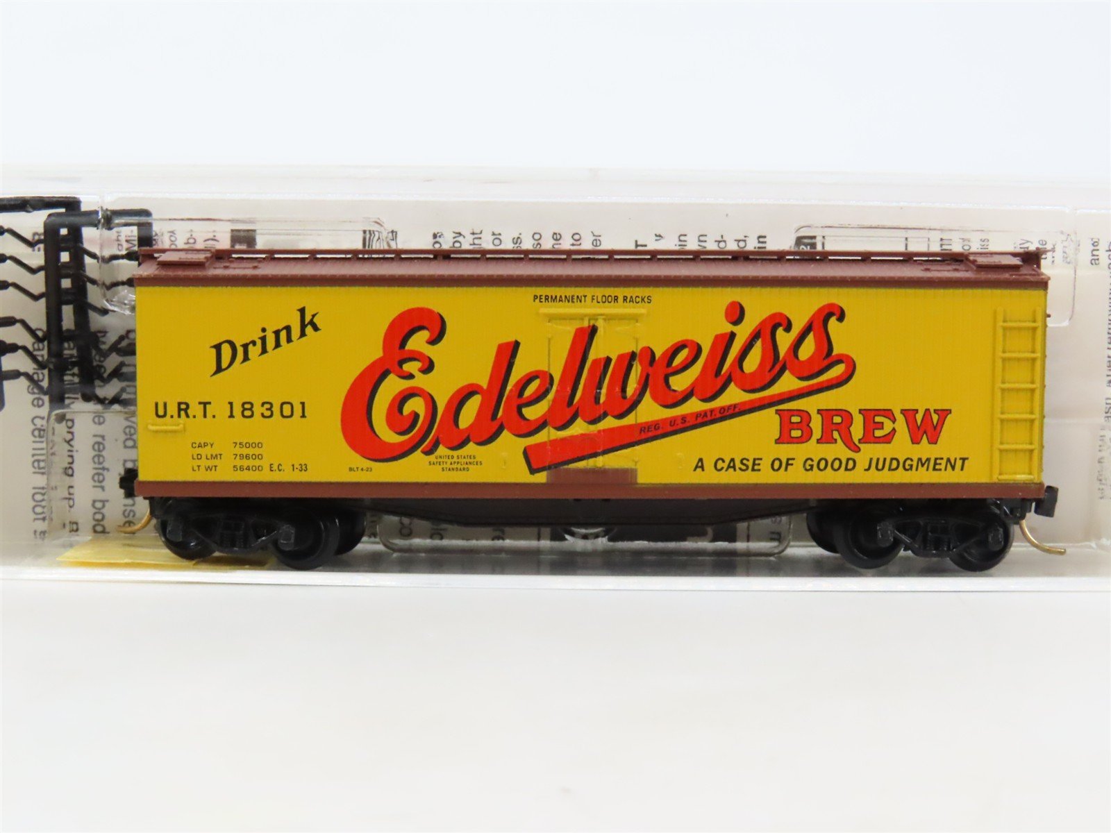 N Scale Micro-Trains MTL 49430 URT Edelweiss Brew 40' Wood Reefer #18301