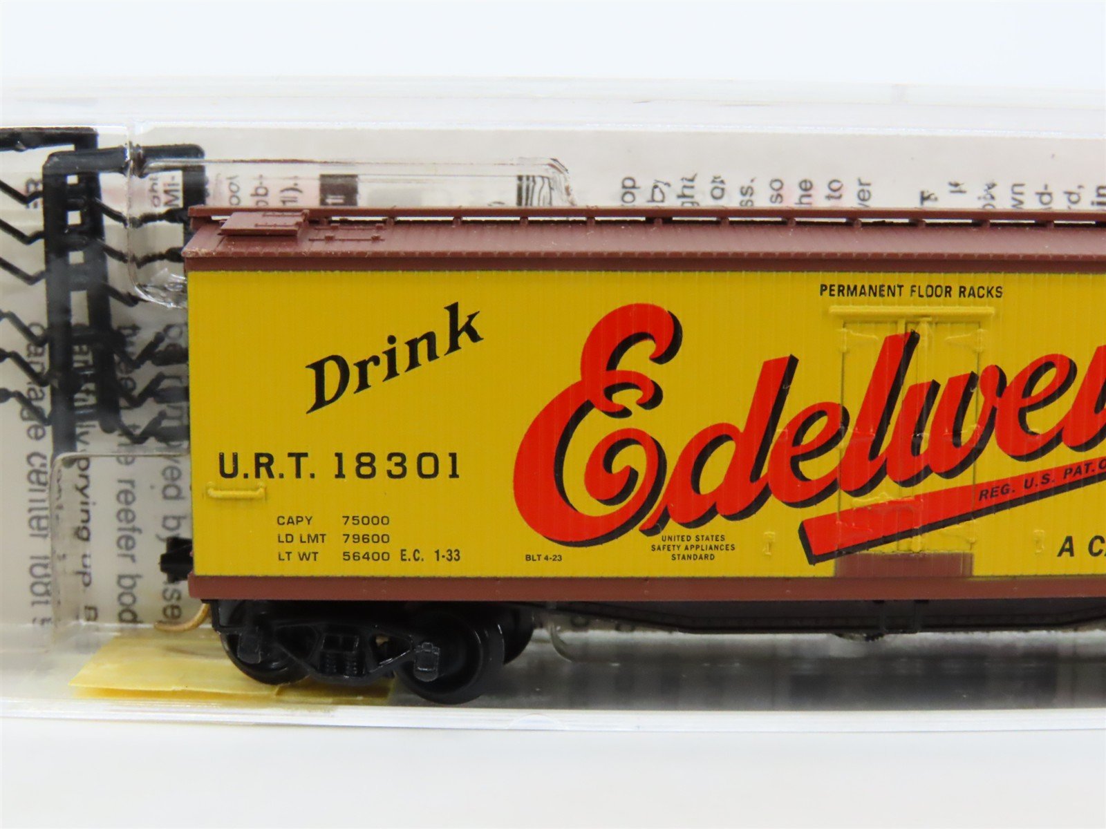 N Scale Micro-Trains MTL 49430 URT Edelweiss Brew 40' Wood Reefer #18301