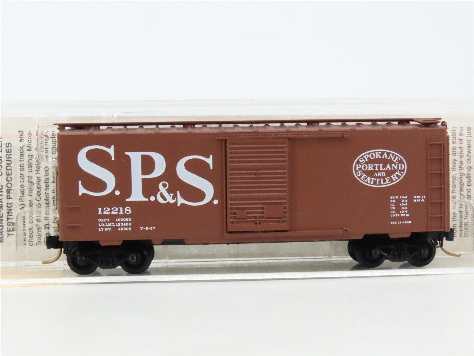 N Scale Micro-Trains MTL 20850 SP&S Spokane Portland & Seattle 40' Boxcar #12218