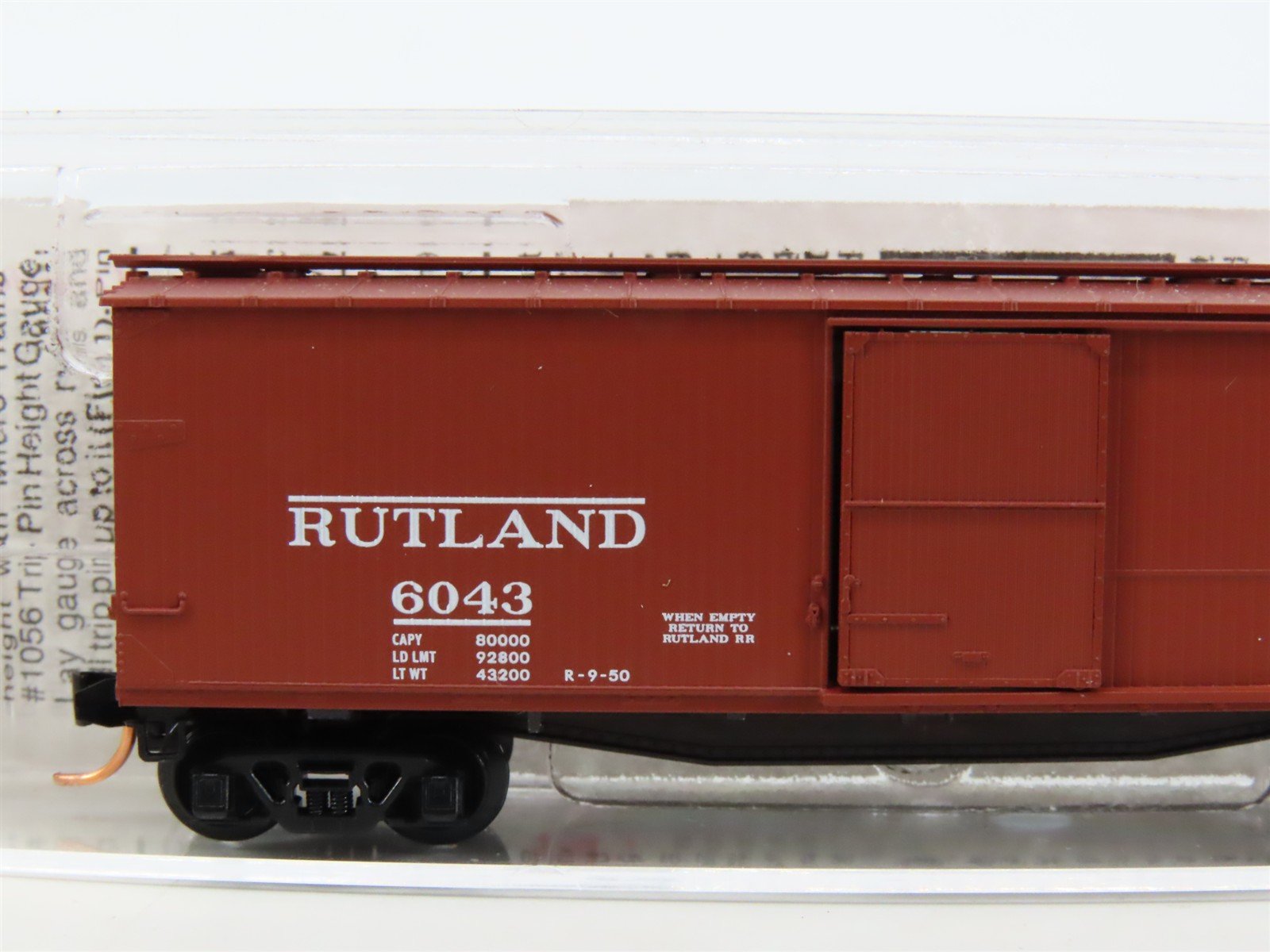 N Scale Micro-Trains MTL 39130 RUT Rutland Route Of The Whippet 40' Boxcar #6043