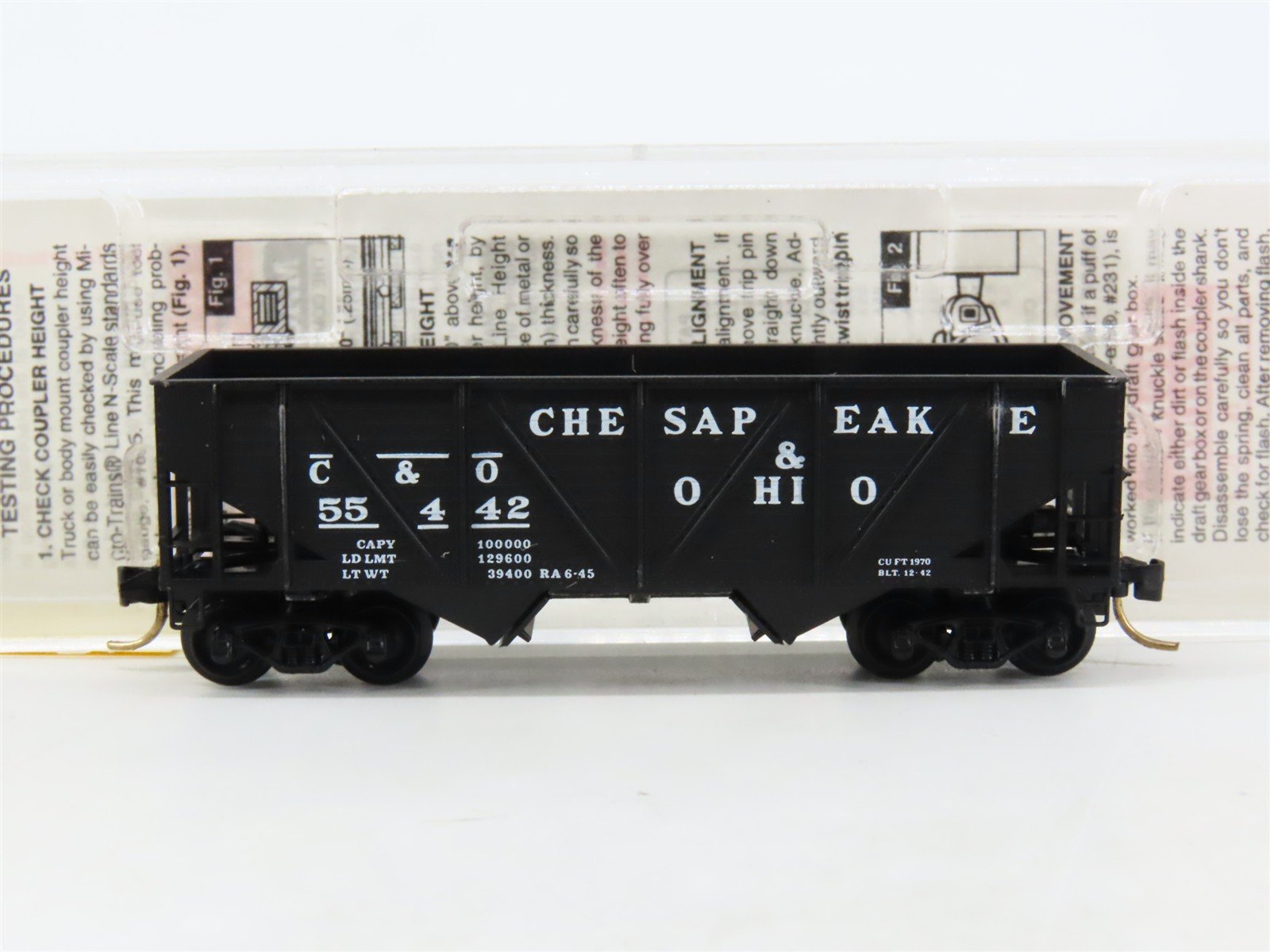 N Scale Micro-Trains MTL 57070 C&O Chesapeake & Ohio 2-Bay Open Hopper #55442