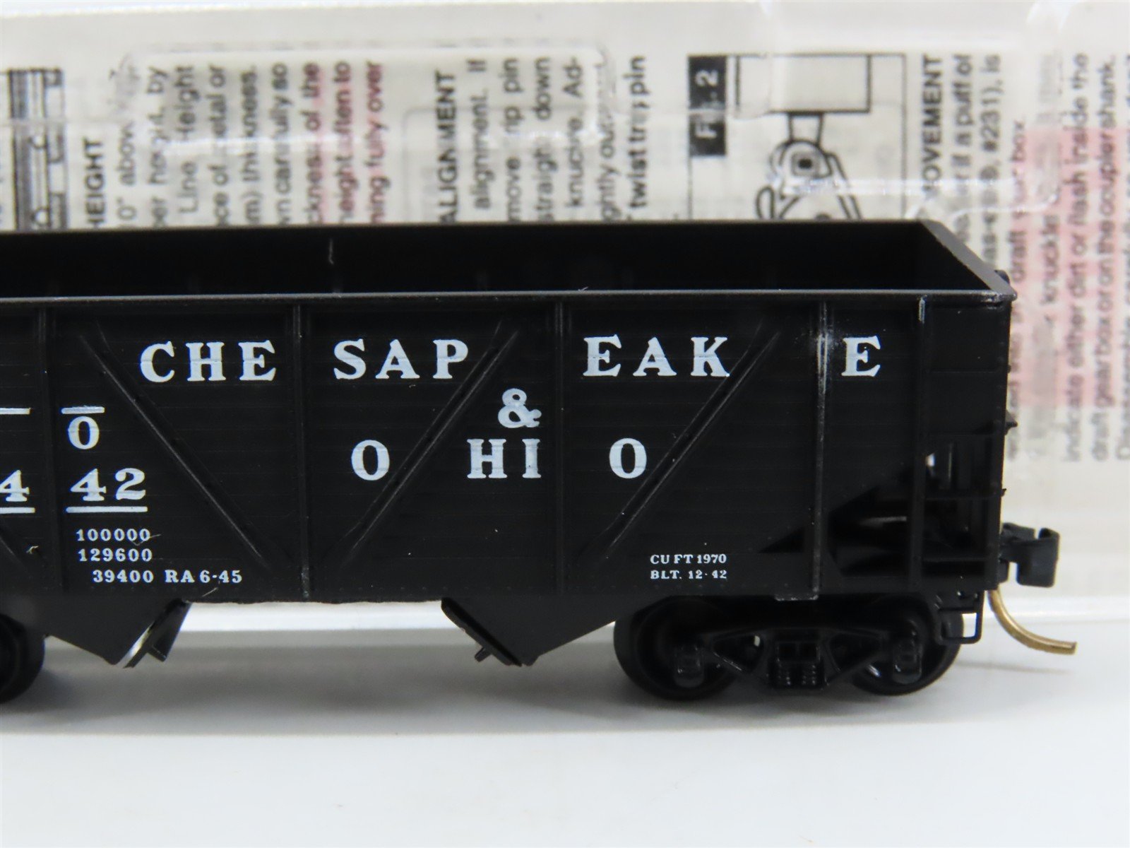 N Scale Micro-Trains MTL 57070 C&O Chesapeake & Ohio 2-Bay Open Hopper #55442