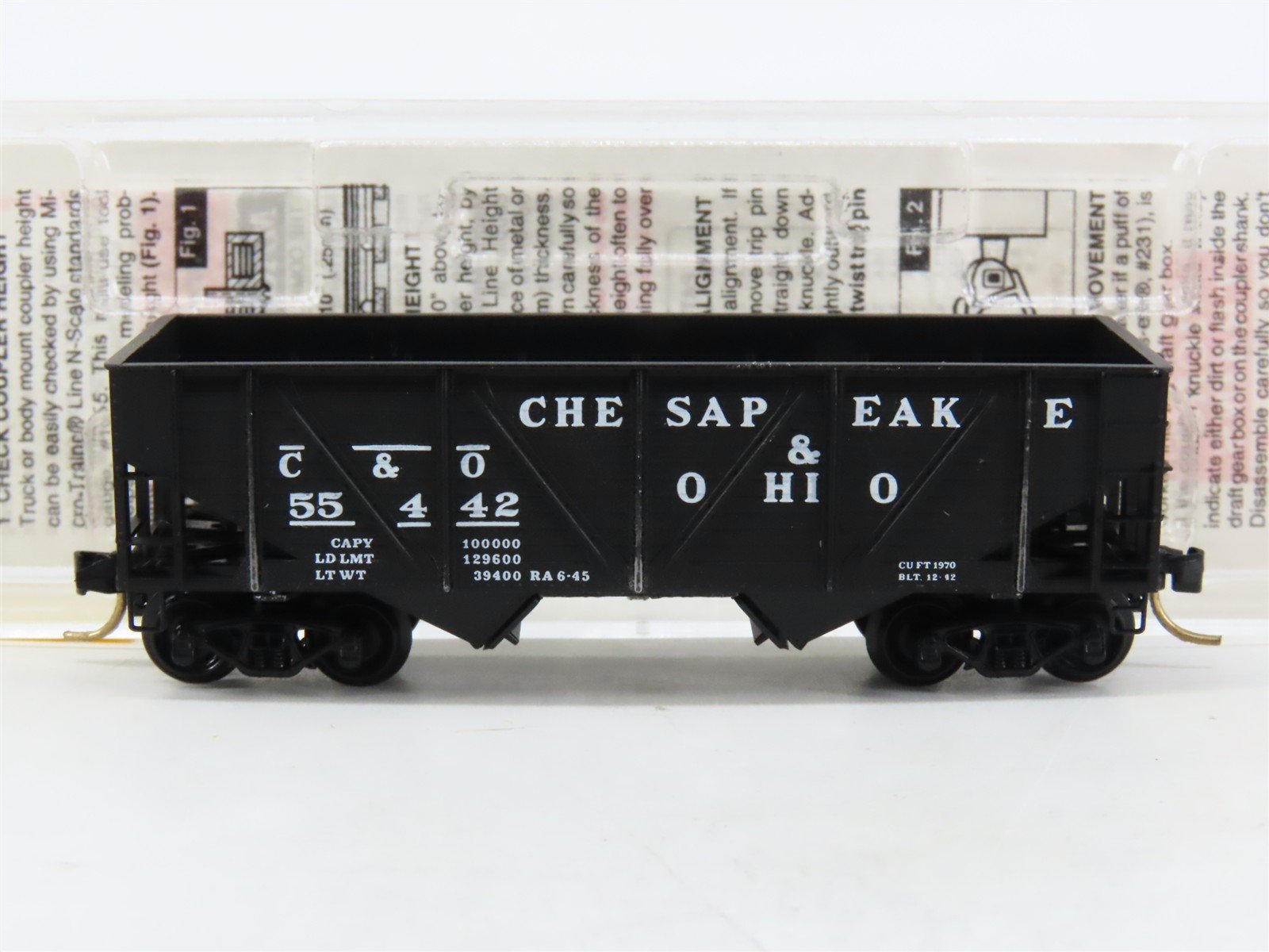 N Scale Micro-Trains MTL 57070 C&O Chesapeake & Ohio 2-Bay Open Hopper #55442