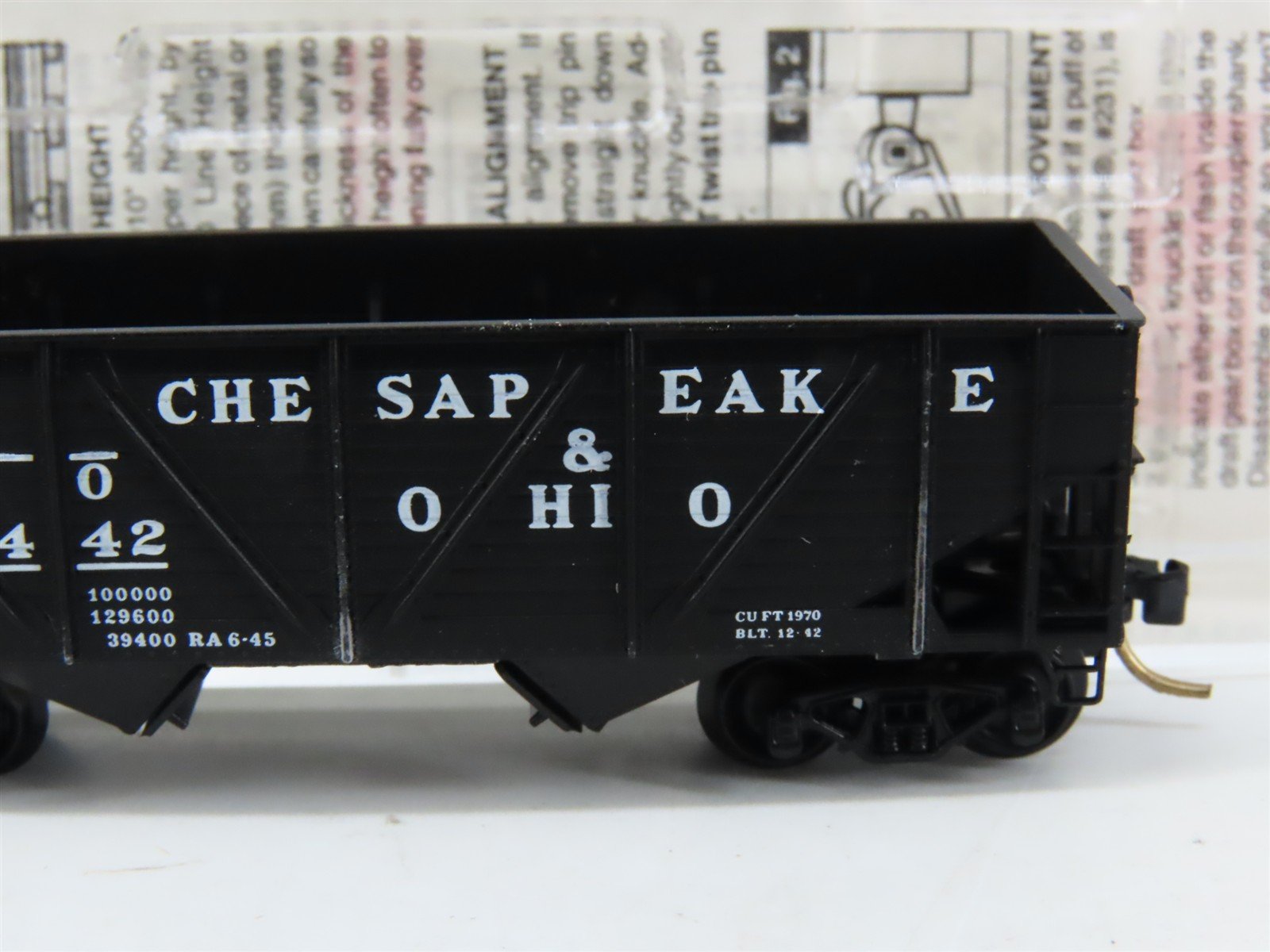 N Scale Micro-Trains MTL 57070 C&O Chesapeake & Ohio 2-Bay Open Hopper #55442