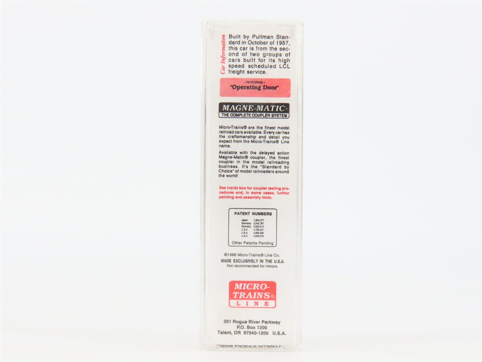 N Scale Micro-Trains MTL 20346/1 B&O Time Saver Service 40' Box Car #470699