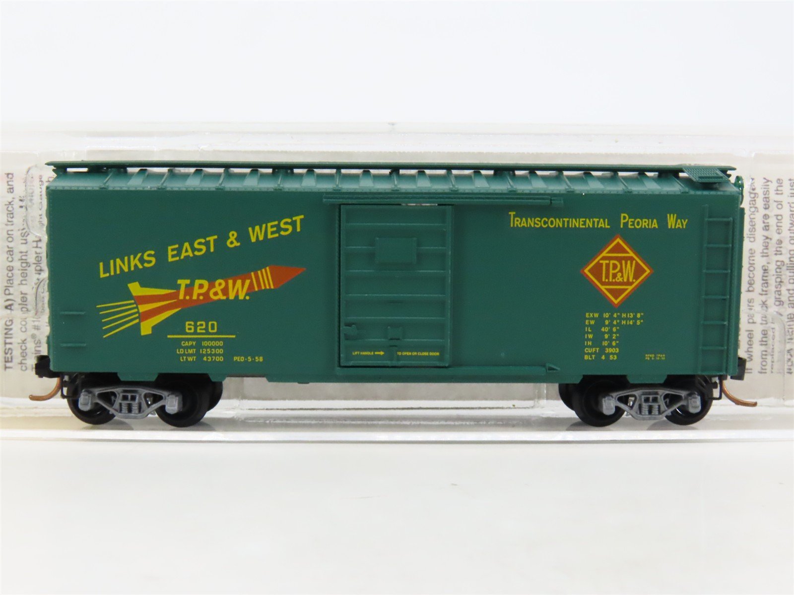 N Scale Micro-Trains MTL 20120 TP&W Toledo Peoria & Western 40' Box Car #620