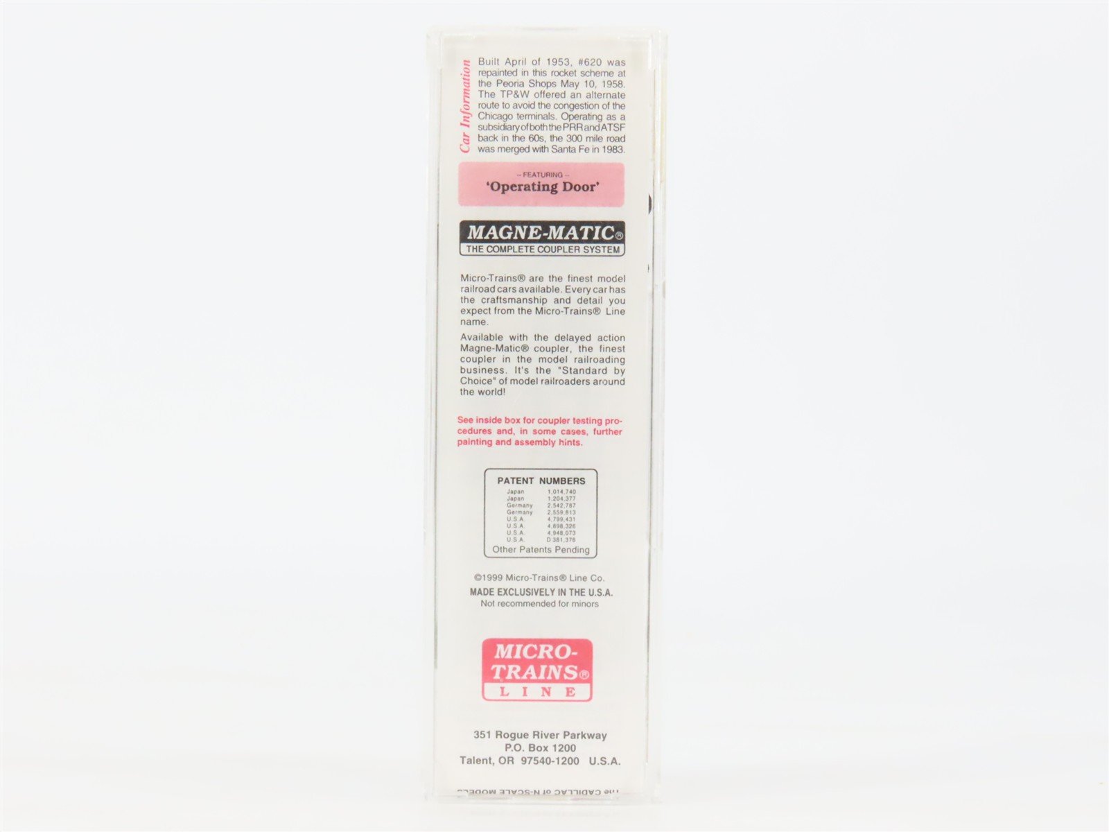 N Scale Micro-Trains MTL 20120 TP&W Toledo Peoria & Western 40' Box Car #620