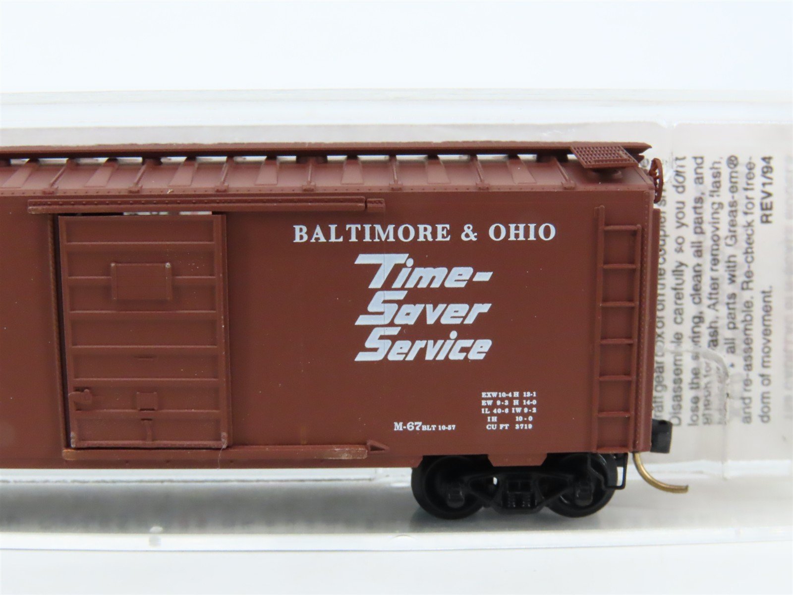 N Scale Micro-Trains MTL 20346/1 B&O Time Saver Service 40' Box Car #470699