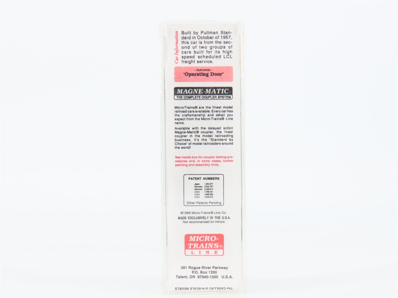 N Scale Micro-Trains MTL 20346/1 B&O Time Saver Service 40' Box Car #470699