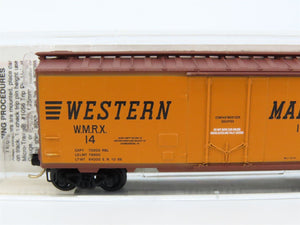 N Scale Micro-Trains MTL 21240 WMRX Western Maryland 40' Plug Door Box Car #14