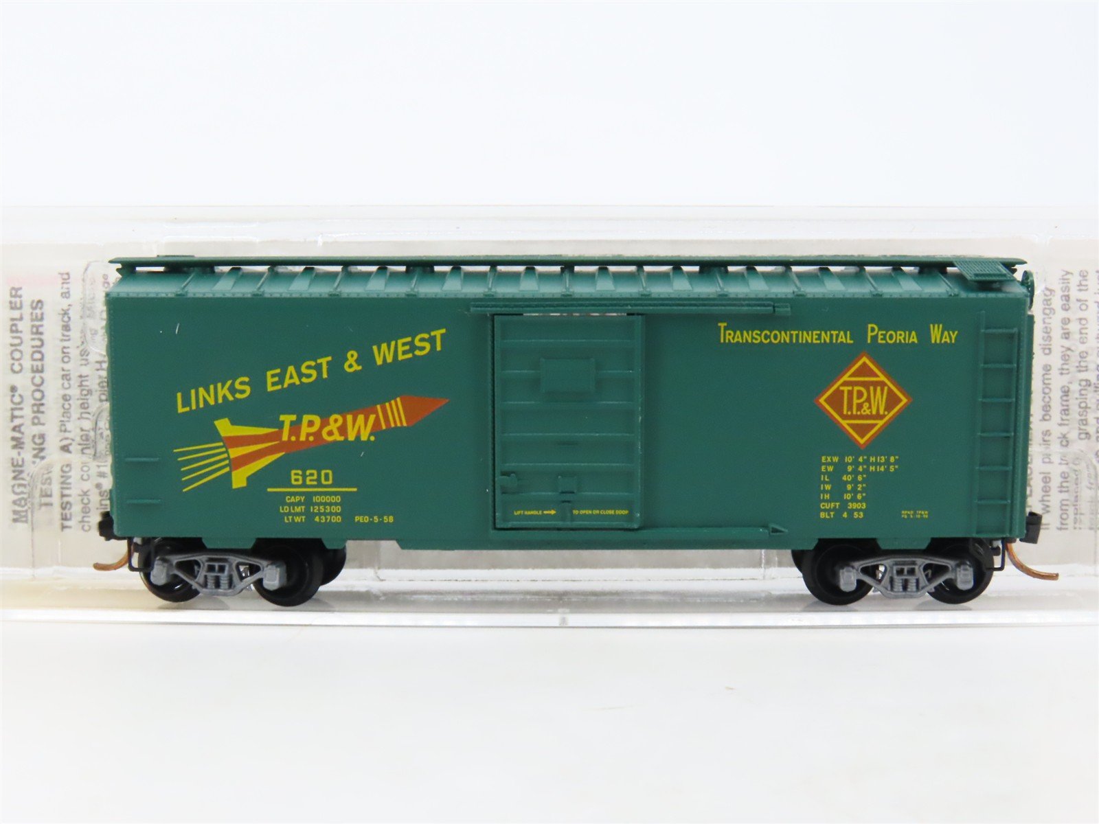 N Scale Micro-Trains MTL 20120 TP&W Toledo Peoria & Western 40' Box Car #620