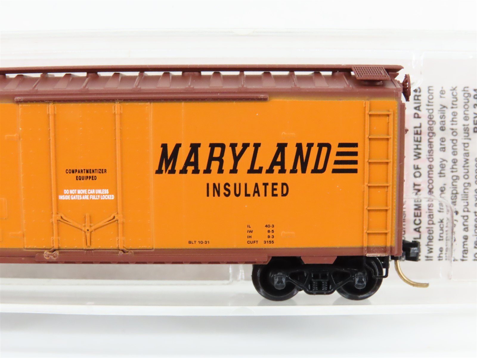 N Scale Micro-Trains MTL 21240 WM Western Maryland 40' Plug Door Box Car #14