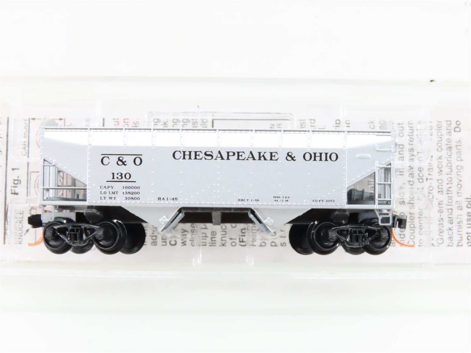 N Scale Micro-Trains MTL 86030 C&O Chesapeake & Ohio 2-Bay Open Hopper #130