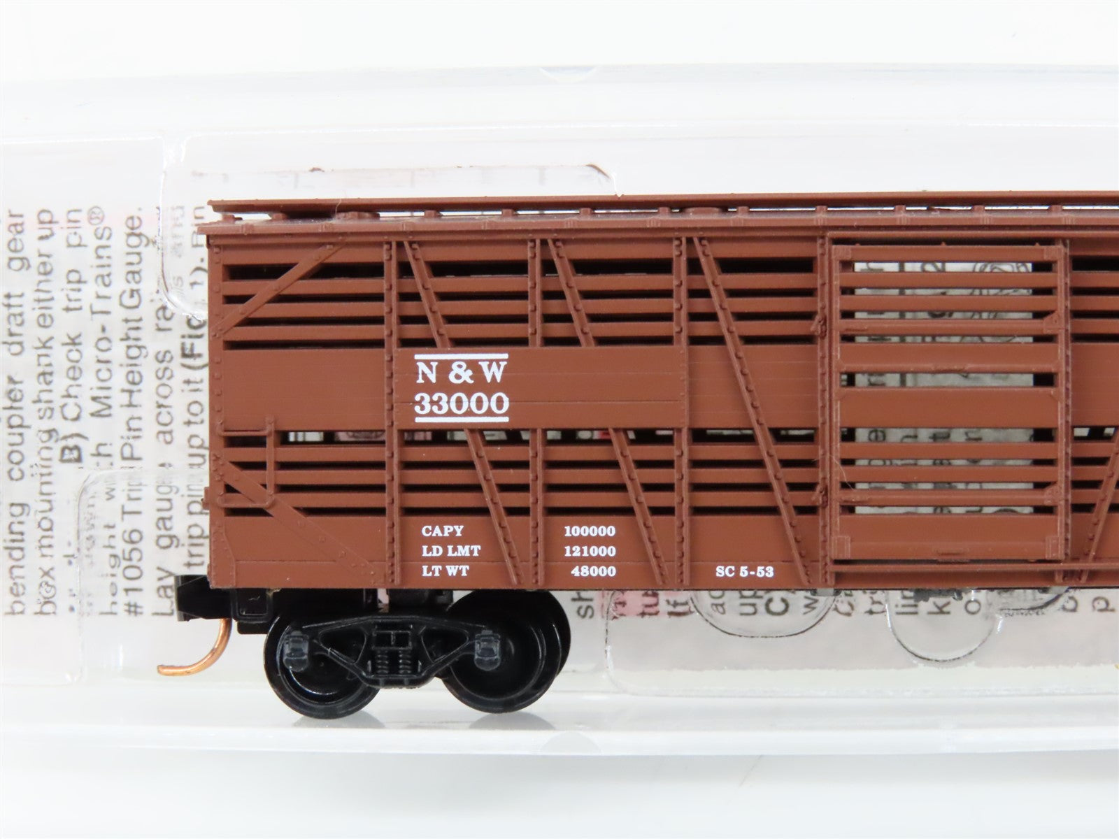 N Micro-Trains MTL 35150 N&W Norfolk & Western 40' Despatch Stock Car #33000