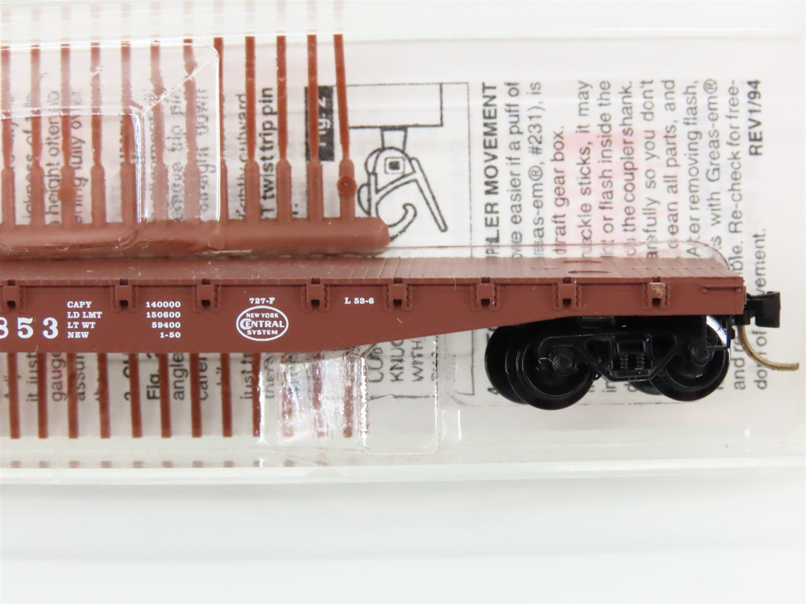 N Scale Micro-Trains MTL 45040 NYC New York Central 50' Flat Car #499853
