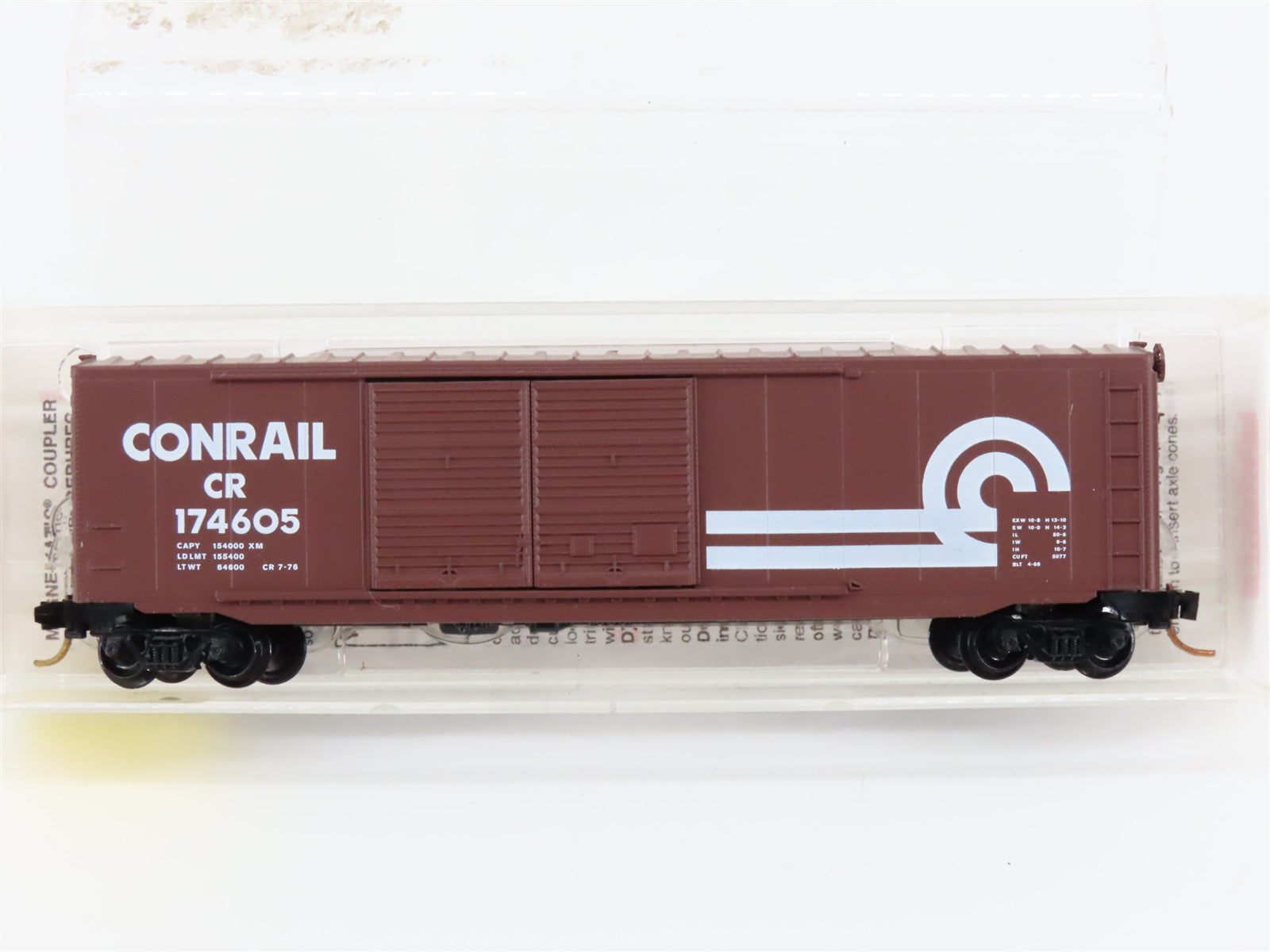 N Scale Micro-Trains MTL 37010 CR Conrail 50' Double Door Box Car #174605