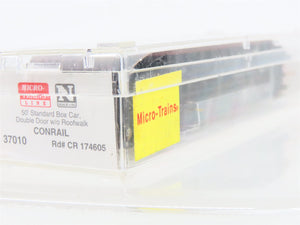 N Scale Micro-Trains MTL 37010 CR Conrail 50' Double Door Box Car #174605
