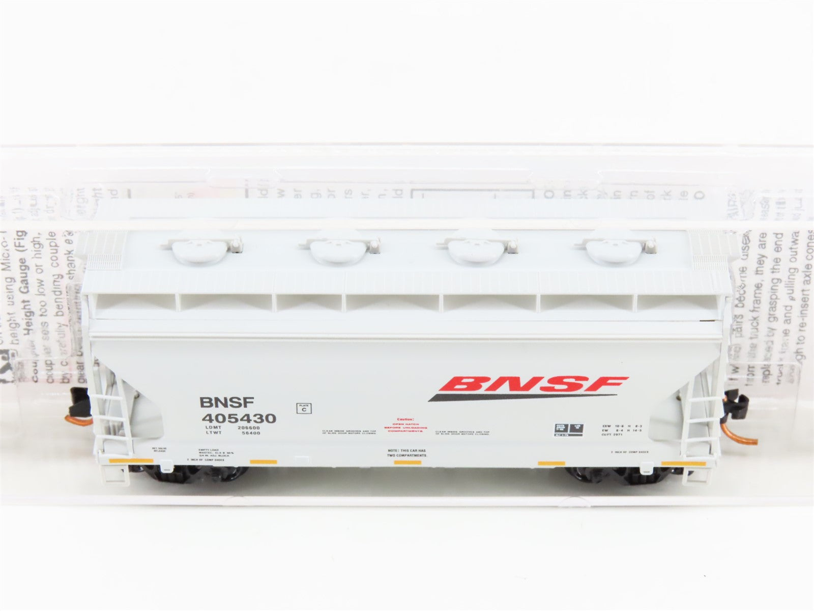 N Scale Micro-Trains MTL 09200282 BNSF Railway 2-Bay Centerflow Hopper #405430