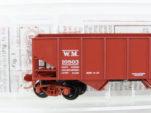N Scale Micro-Trains MTL 56090 WM Western Maryland 2-Bay Open Hopper #10803