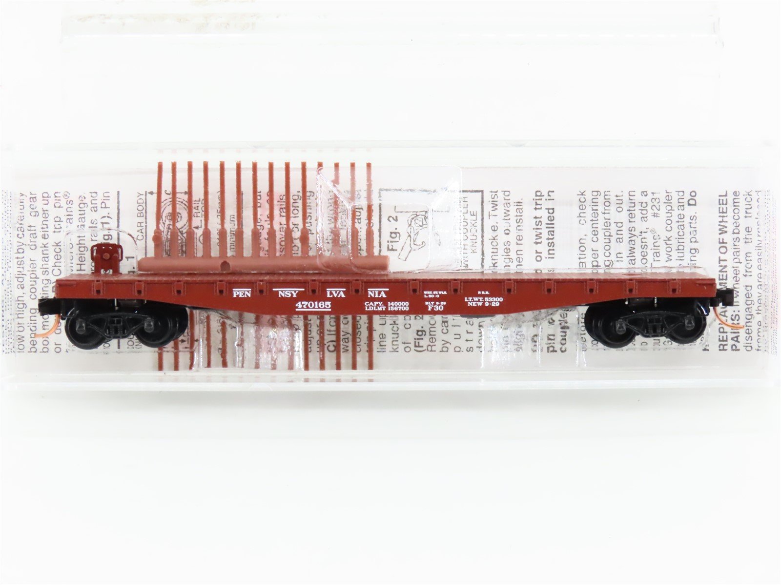 N Scale Micro-Trains MTL 45140 PRR Pennsylvania 50' Flat Car #470165