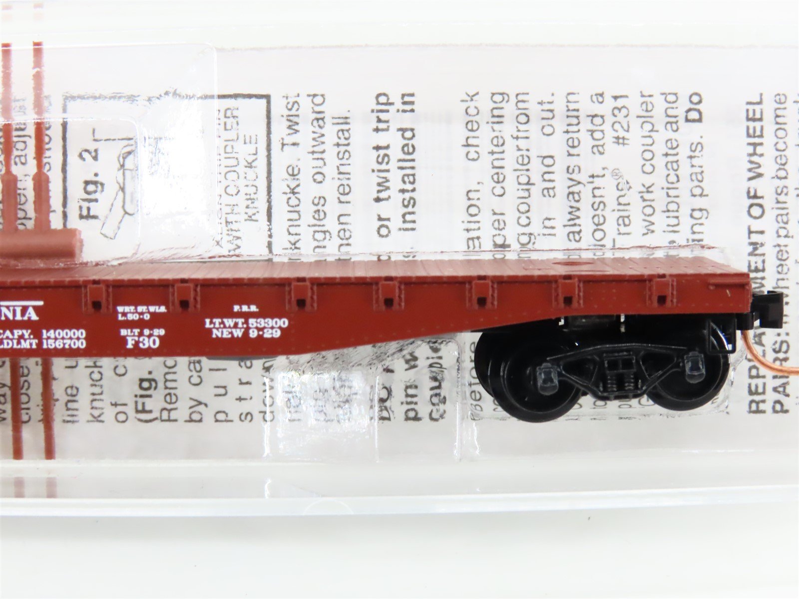 N Scale Micro-Trains MTL 45140 PRR Pennsylvania 50' Flat Car #470165