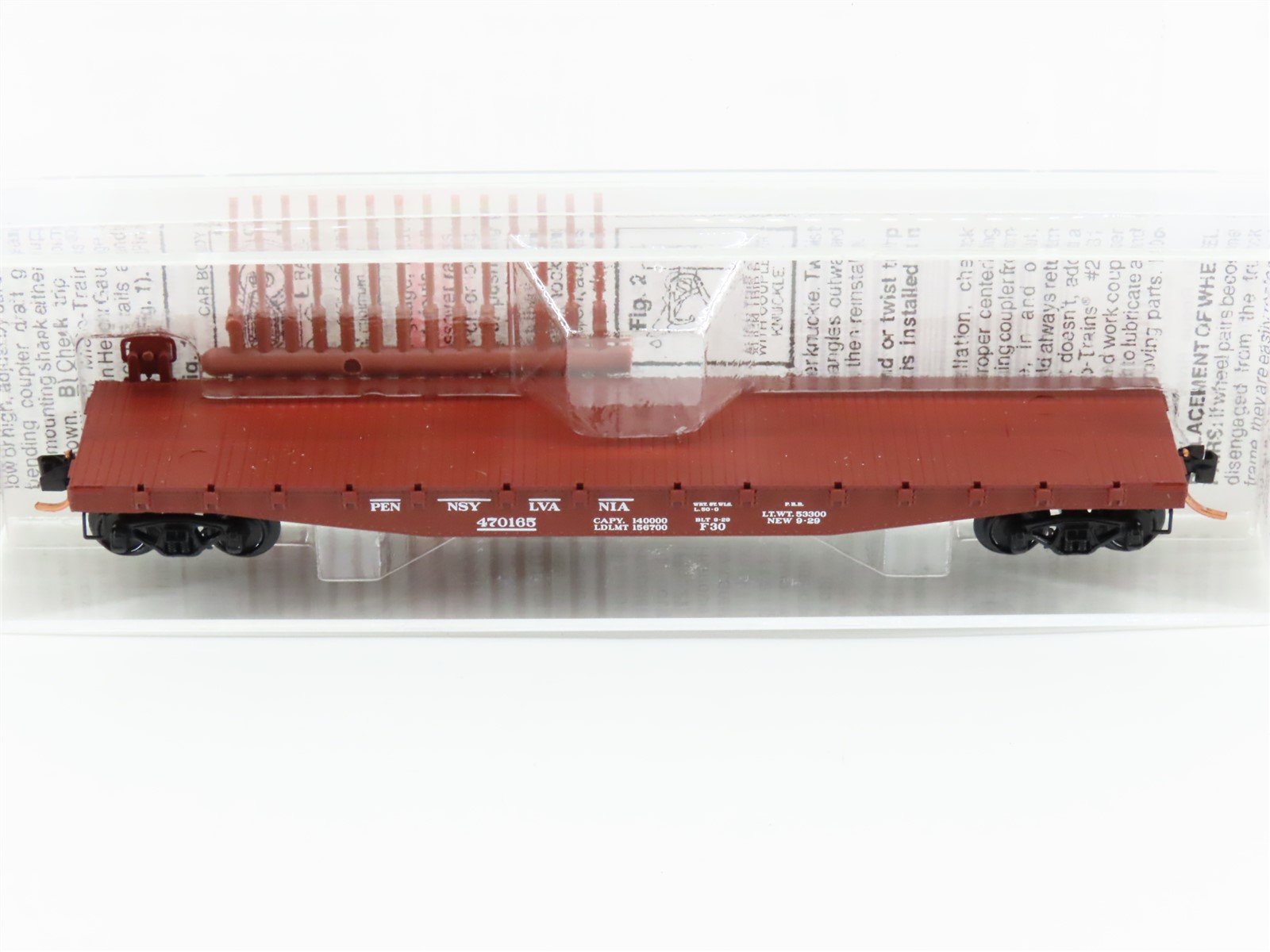 N Scale Micro-Trains MTL 45140 PRR Pennsylvania 50' Flat Car #470165