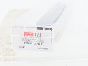 N Scale Micro-Trains MTL 45140 PRR Pennsylvania 50' Flat Car #470165