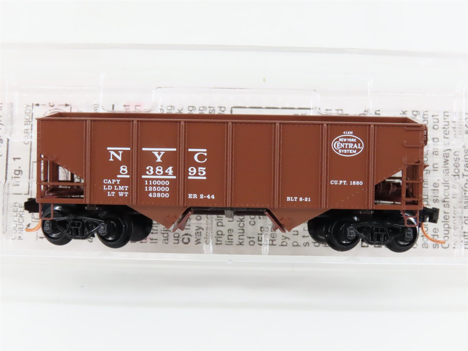 N Scale Micro-Trains MTL 56170 NYC New York Central 2-Bay Open Hopper #838495