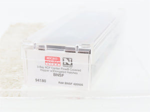 N Scale Micro-Trains MTL 94180 BNSF Railway 3-Bay Covered Hopper #420505