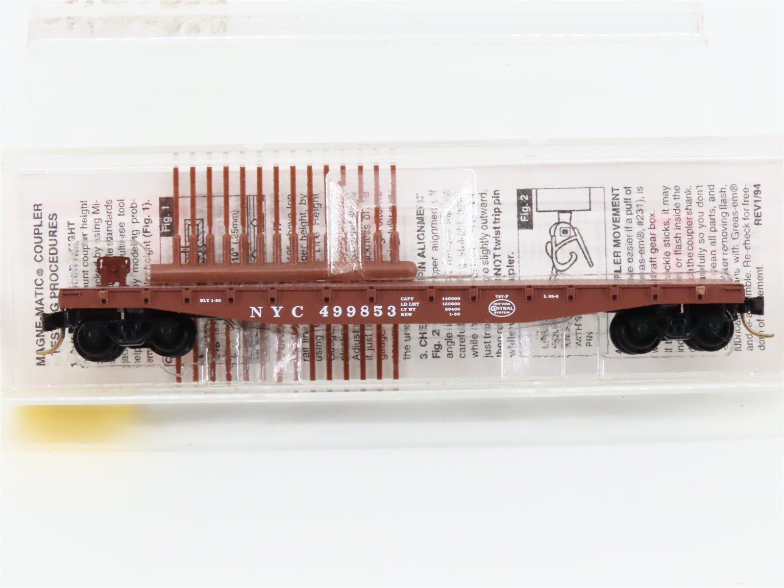 N Scale Micro-Trains MTL 45040 NYC New York Central 50' Flat Car #499853