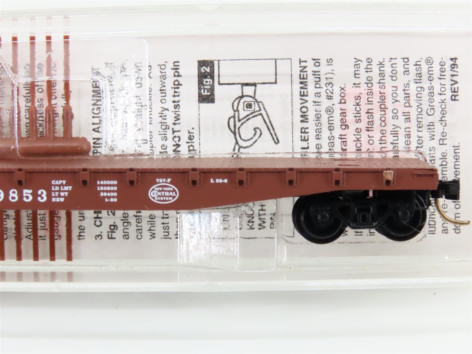 N Scale Micro-Trains MTL 45040 NYC New York Central 50' Flat Car #499853