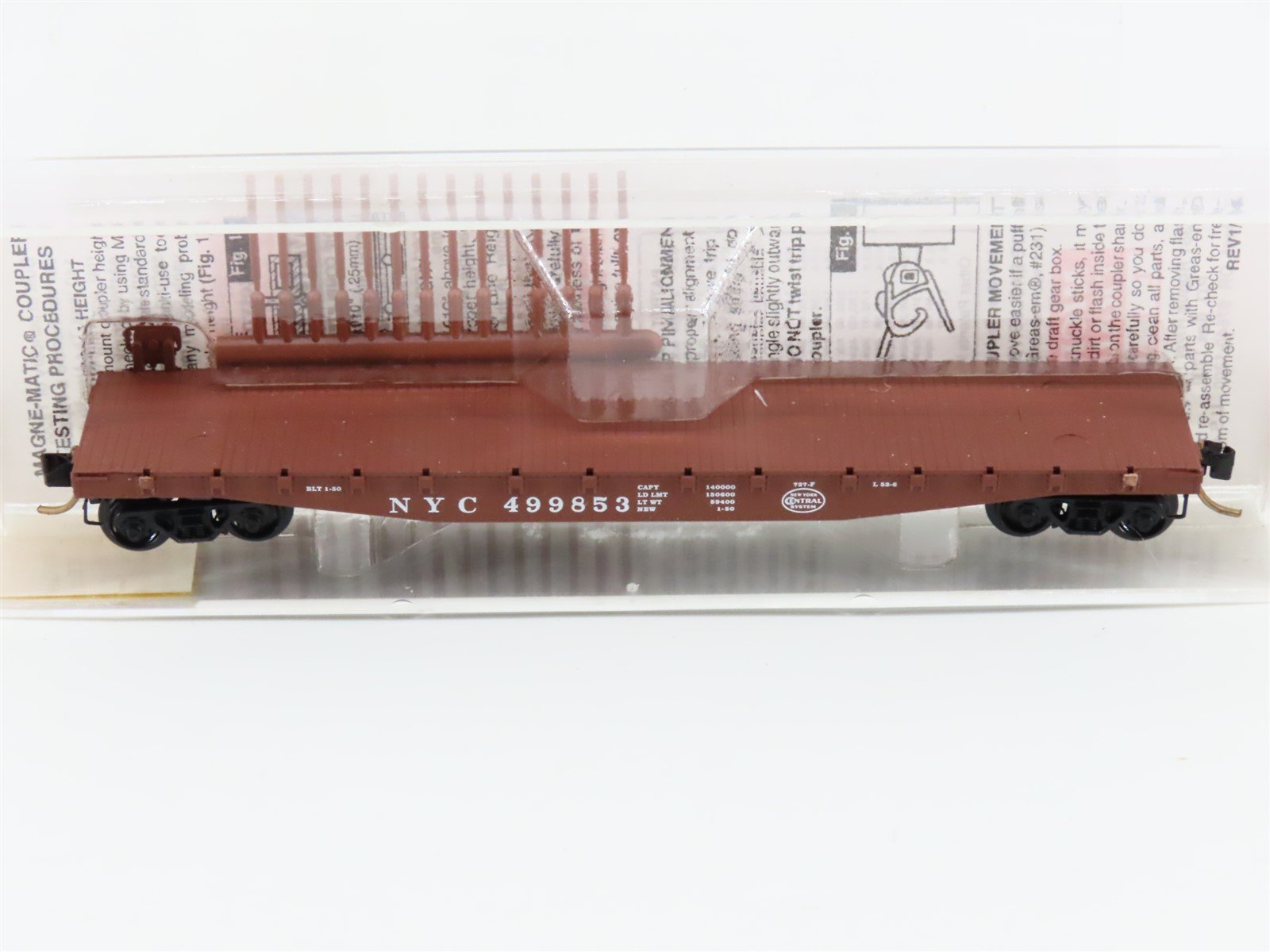 N Scale Micro-Trains MTL 45040 NYC New York Central 50' Flat Car #499853