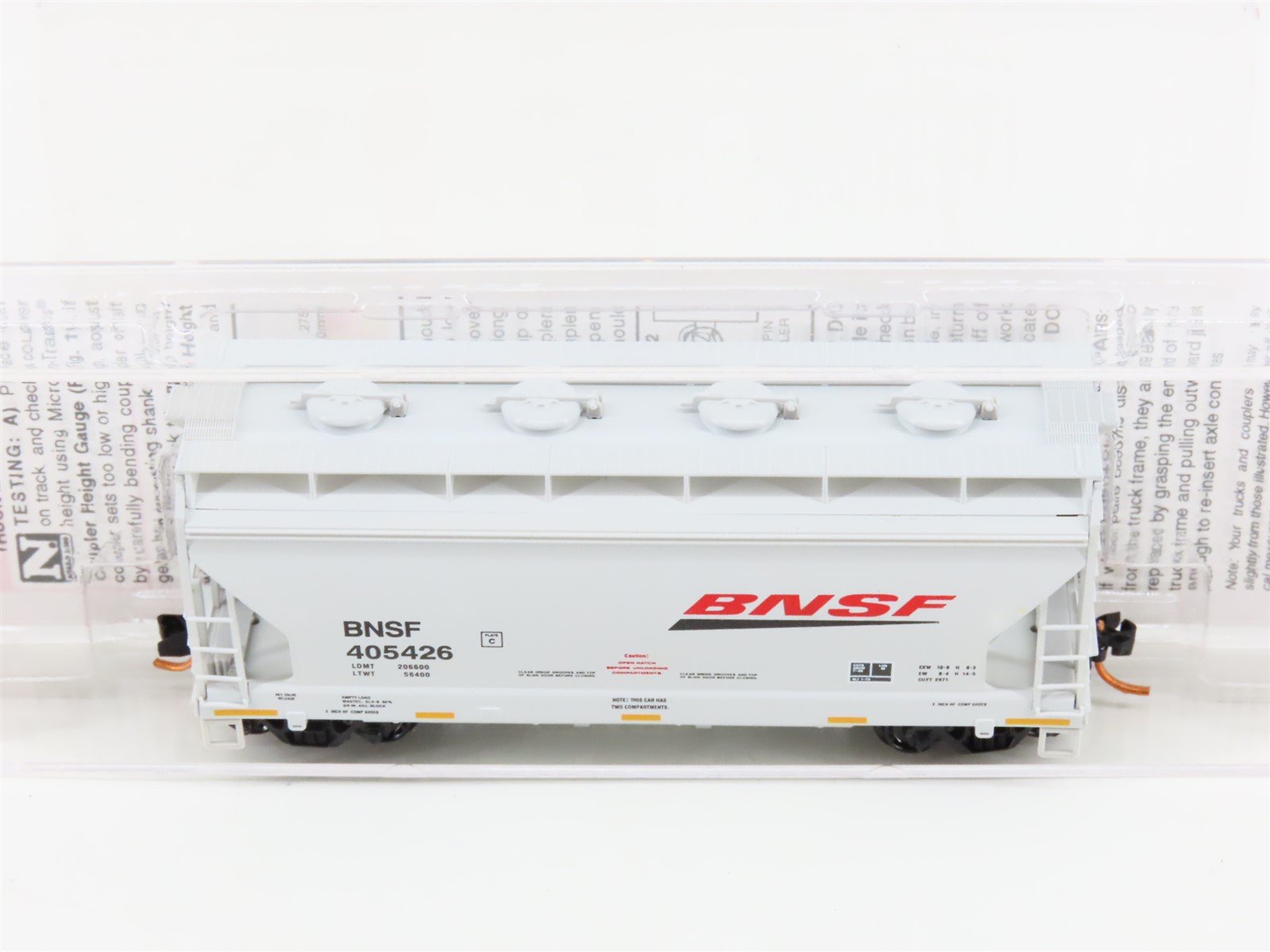 N Scale Micro-Trains MTL 09200281 BNSF Railway 2-Bay Centerflow Hopper #405426