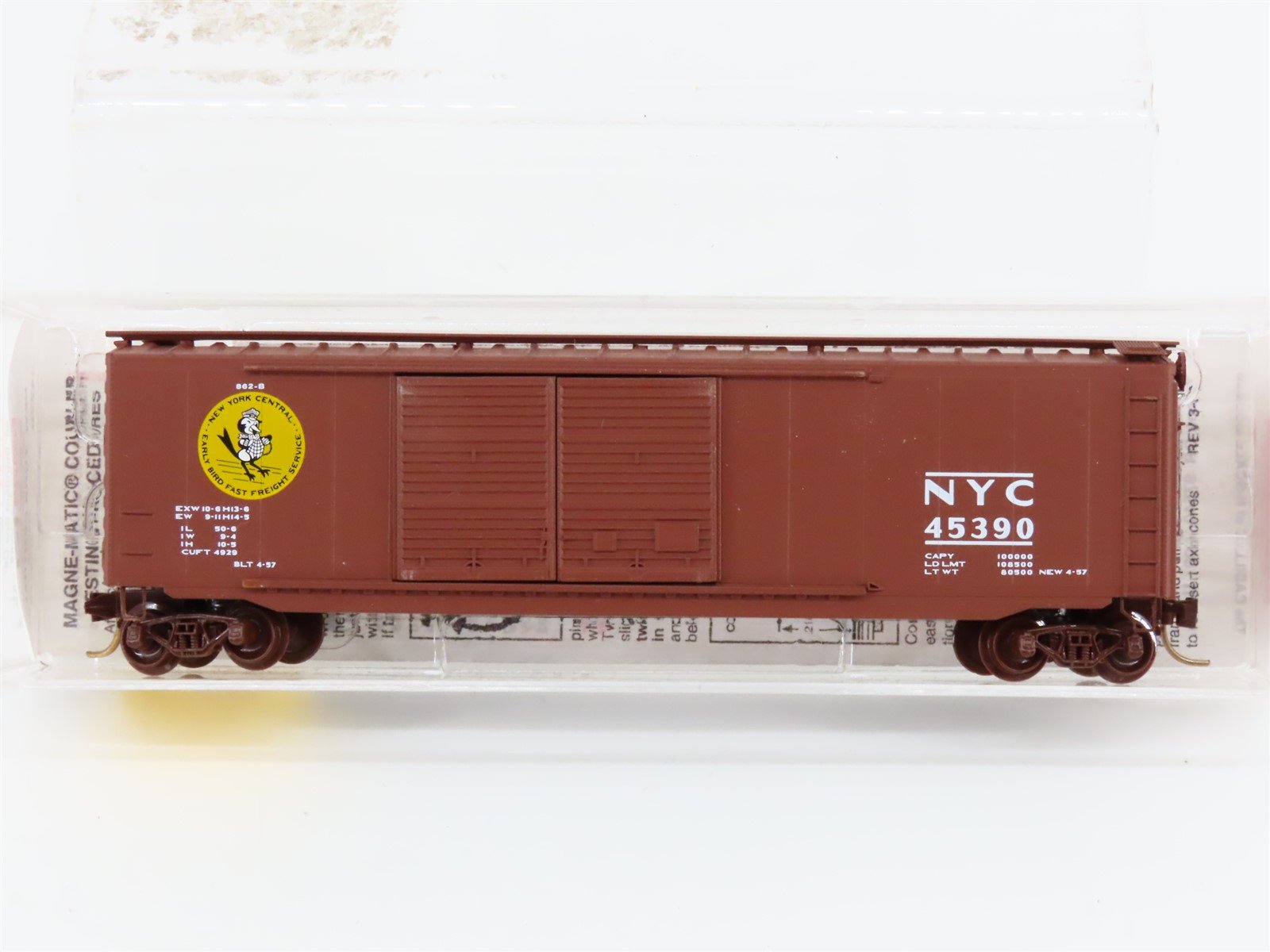 N Scale Micro-Trains MTL 34220 NYC New York Central Early Bird 50' Boxcar #45390