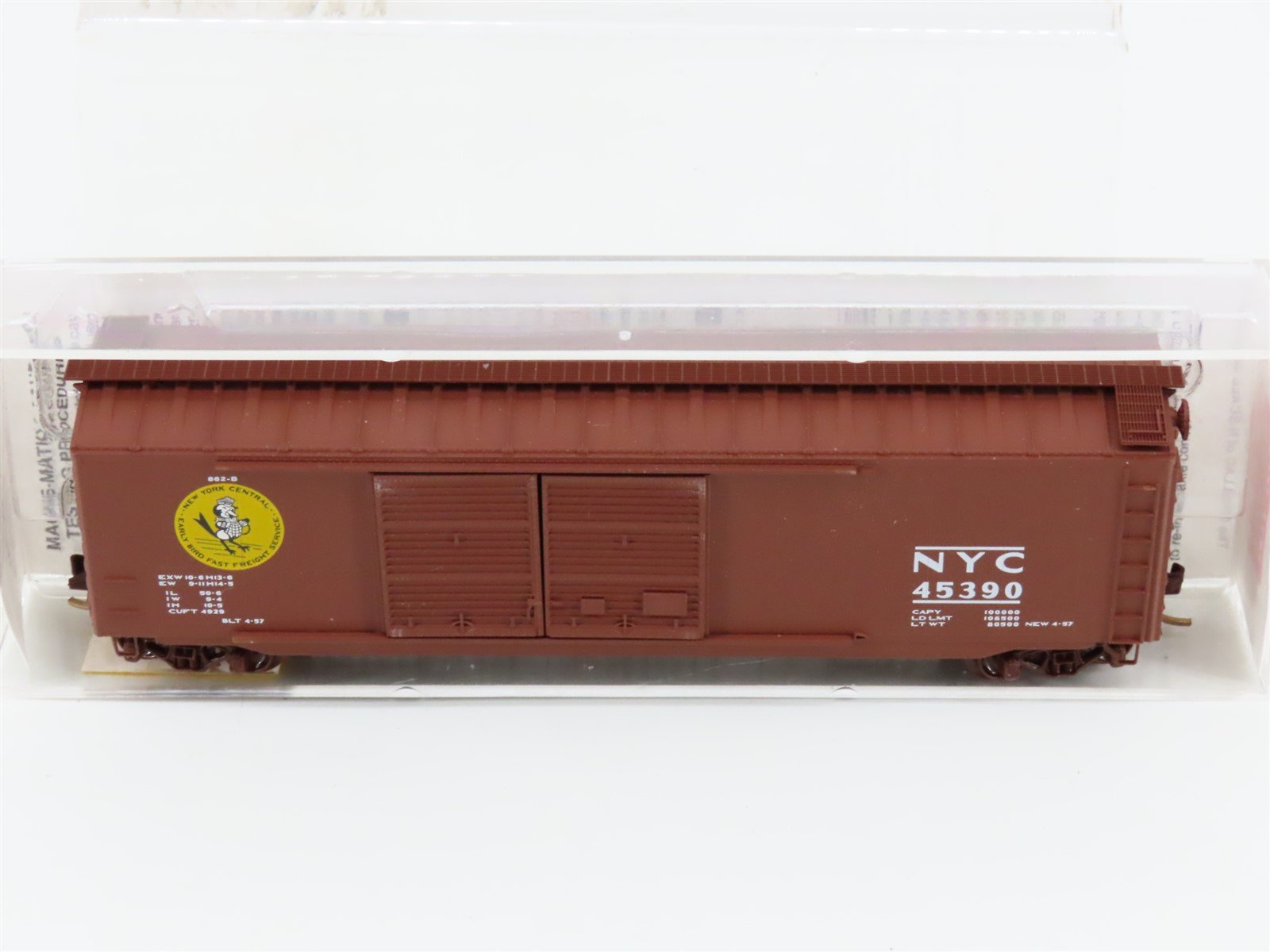 N Scale Micro-Trains MTL 34220 NYC New York Central Early Bird 50' Boxcar #45390