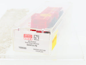 N Scale Micro-Trains MTL 100030 ATSF Santa Fe 36' Steel Side Caboose #999245