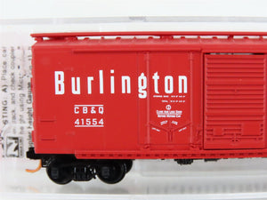 N Scale Micro-Trains MTL 02200130 CB&Q Burlington Route 40' Box Car #41554