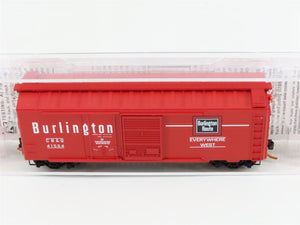N Scale Micro-Trains MTL 02200130 CB&Q Burlington Route 40' Box Car #41554