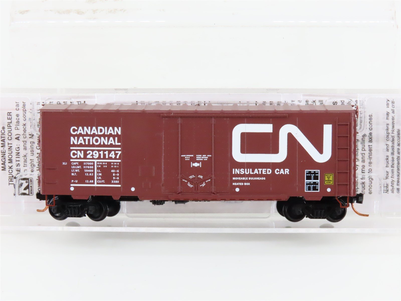 N Scale Micro-Trains MTL 07400150 CN Canadian National 40' Box Car #291147