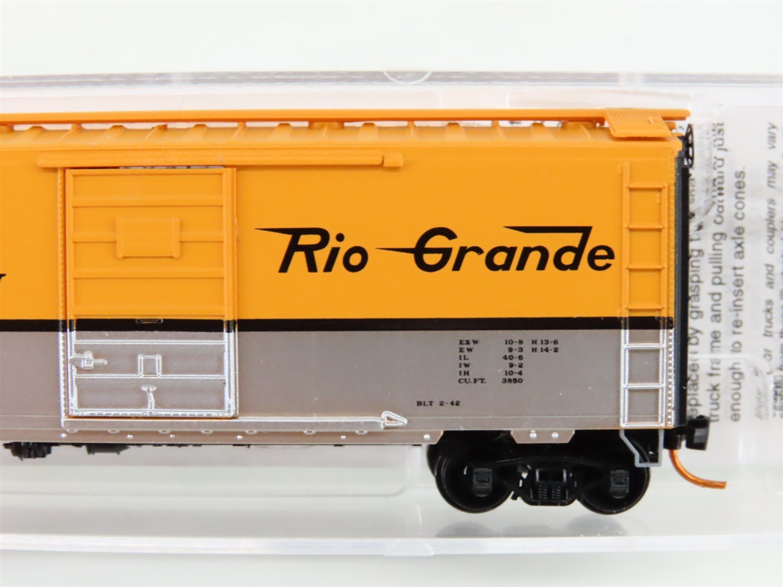 N Scale Micro-Trains MTL 02000866 D&RGW Rio Grande 40' Single Door Boxcar #69789