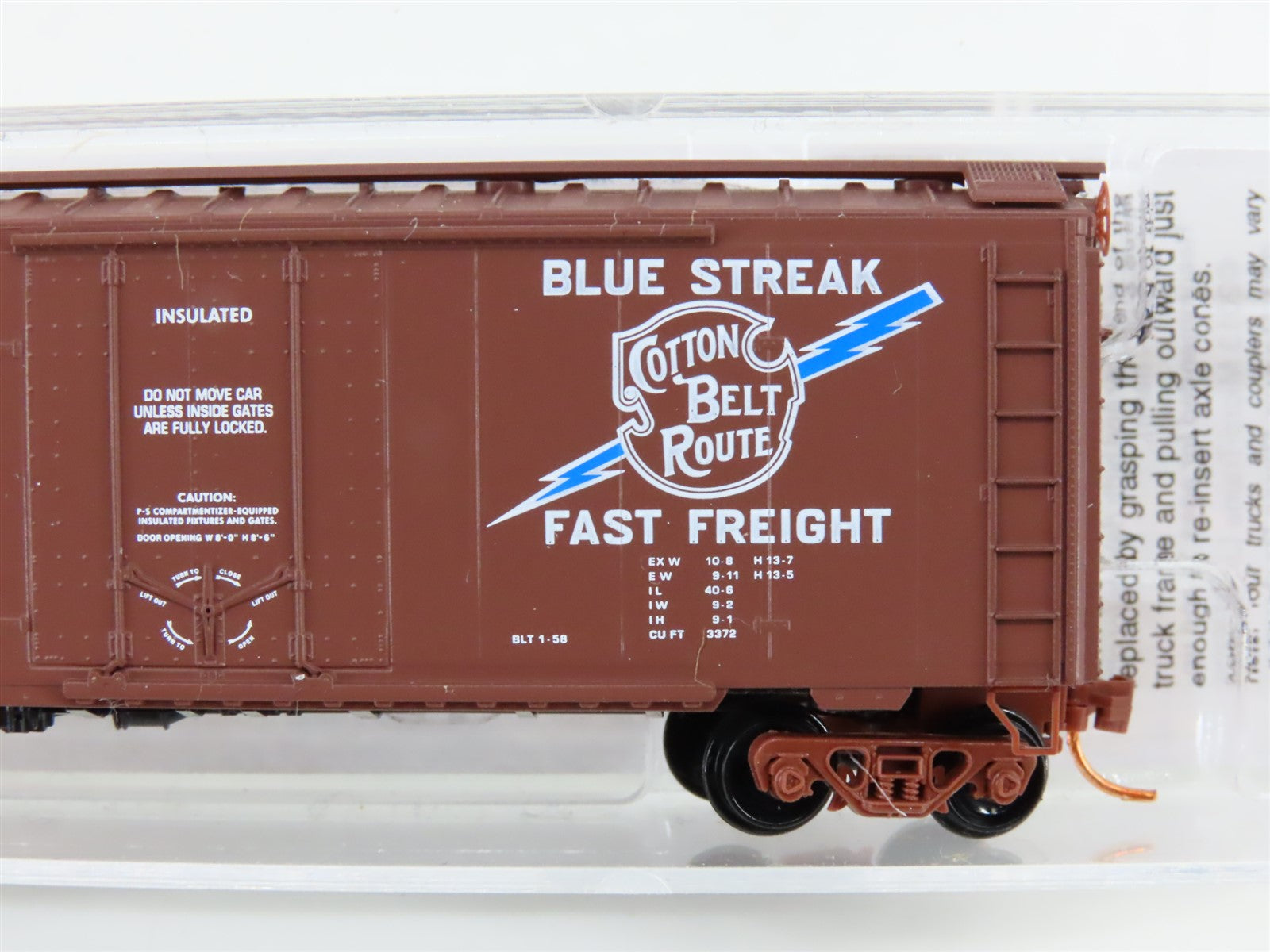 N Scale Micro-Trains MTL 02100550 SSW Cotton Belt Blue Streak 40' Box Car #30015