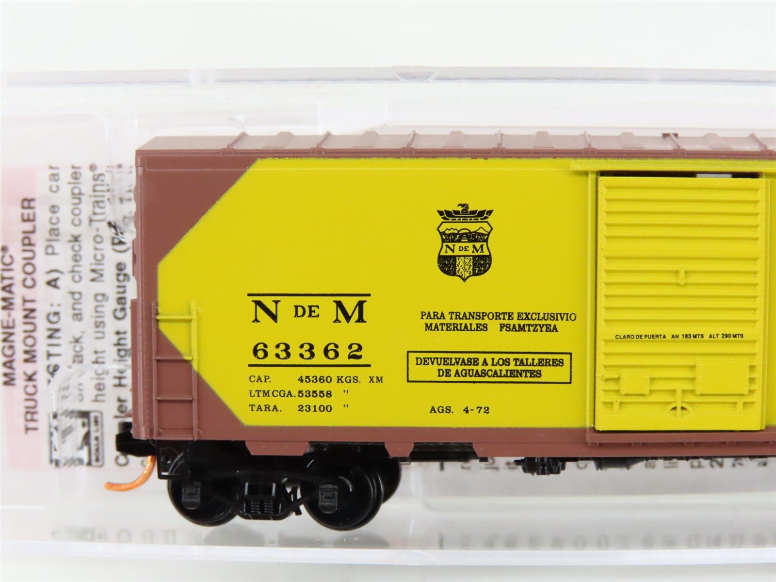 N Micro-Trains MTL 02400350 NdeM National Railways of Mexico 40' Box Car #63362