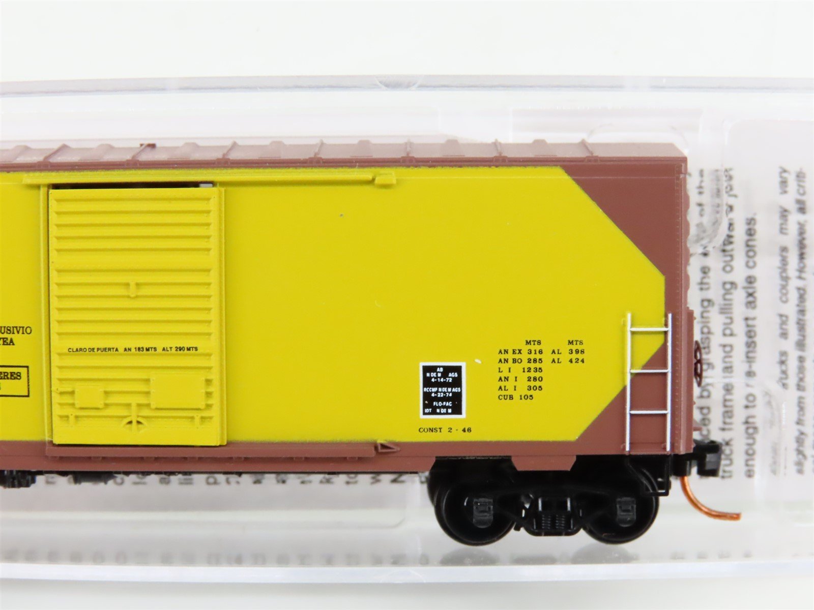 N Micro-Trains MTL 02400350 NdeM National Railways of Mexico 40' Box Car #63362