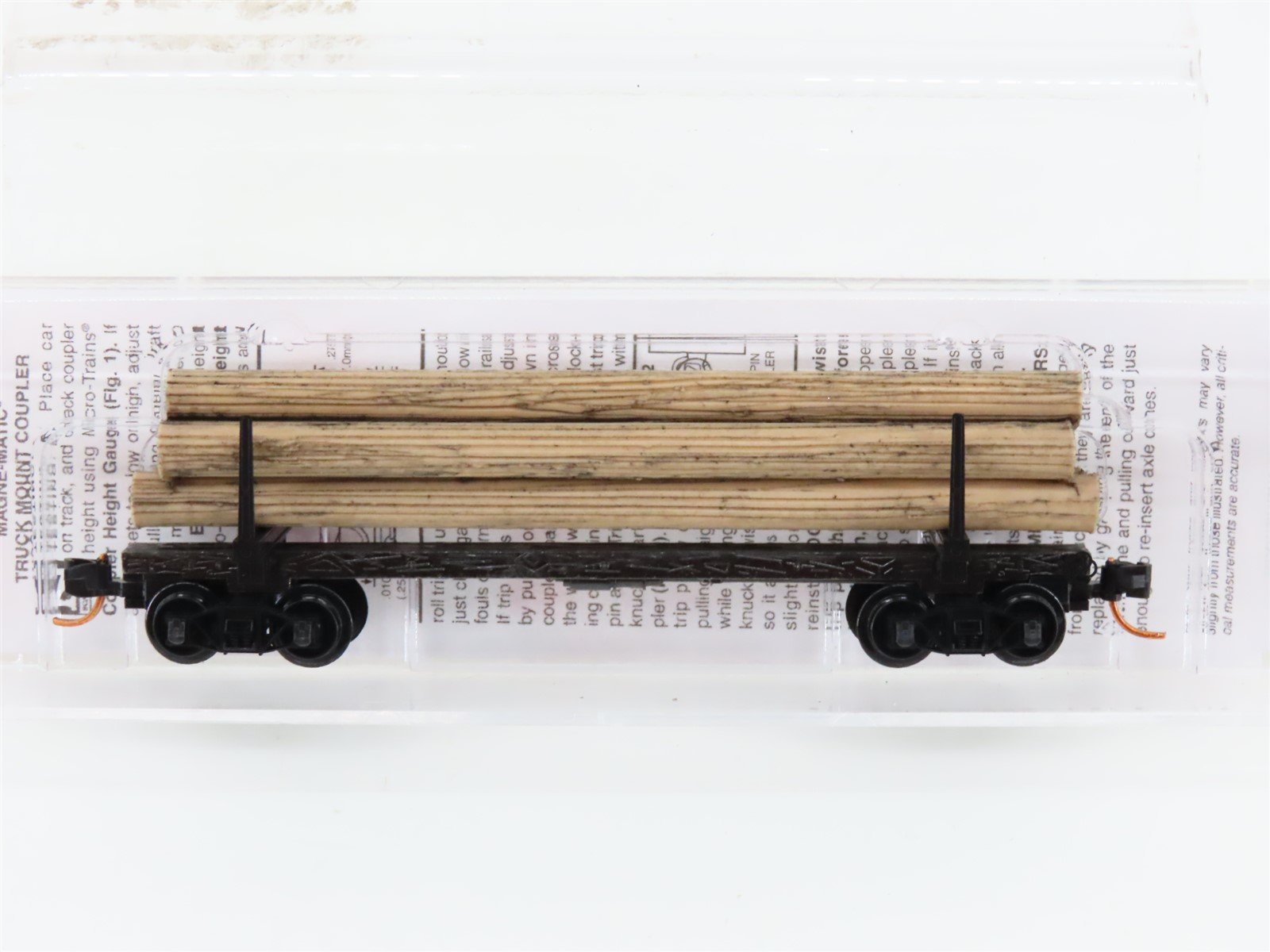N Scale Micro-Trains MTL 11400090 40' Modern Log Car w/ Uprights & Log Load