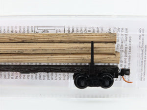 N Scale Micro-Trains MTL 11400090 40' Modern Log Car w/ Uprights & Log Load