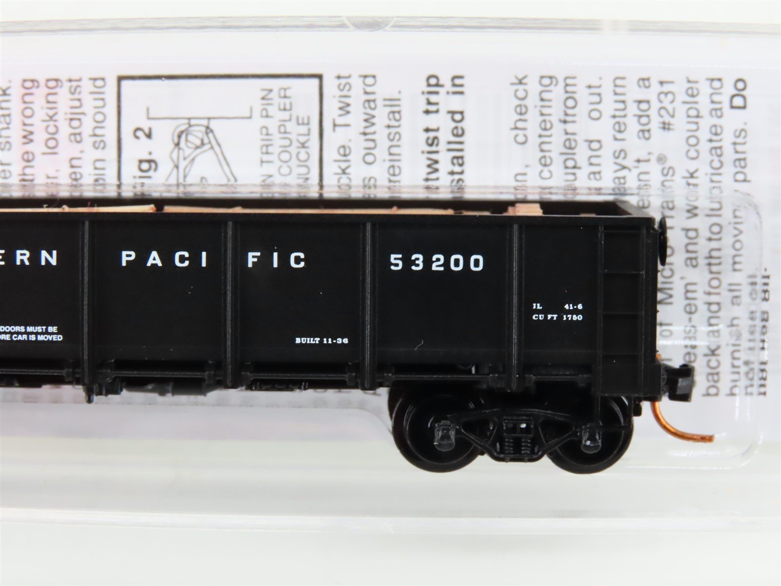 N Scale Micro-Trains MTL 08300042 NP Northern Pacific 40' Gondola #53200 w/ Load