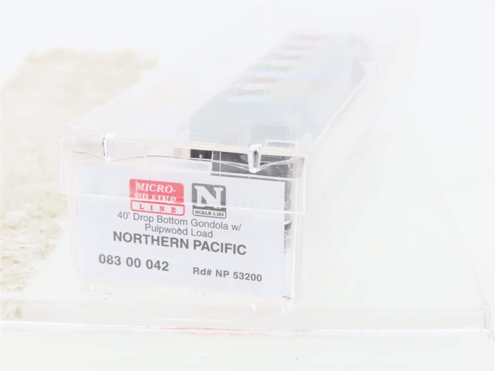 N Scale Micro-Trains MTL 08300042 NP Northern Pacific 40' Gondola #53200 w/ Load