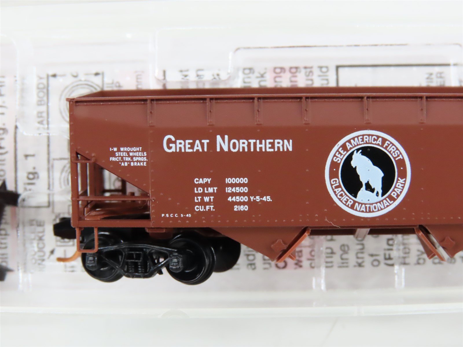 N Micro-Trains MTL 05500420 GN Glacier National Park 2-Bay Open Hopper #73657