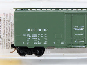 N Scale Micro-Trains MTL 21230 BCOL British Columbia 40' Box Car #8002